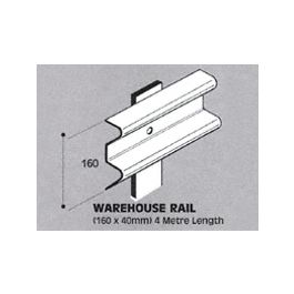 Buy Std duty Safety Barrier Rail, 4m length now