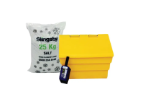 50L Salt Grit Bin Kit, With 25kg Salt And Scoop
