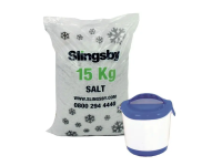 4kg Hand Held Salt Spreader Shaker, With 1 x 15kg Salt
