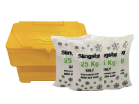 115L Salt Grit Bin, Lockable, With 4 x 25kg Bags Salt