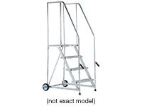 BS Approved Mobile Steps, 3 tread, galvanised