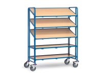 Fetra Euro Container Trolley, boarded shelf model