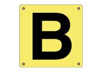 Flat Aisle Marker Signs 1 or 2 Digits - 300 x 300mm