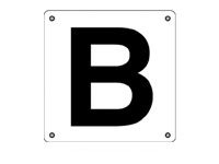 Flat Aisle Marker Signs 1 or 2 Digits - 600 x 600mm