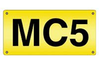 Flat Aisle Marker Signs 1 to 3 Digits - 220 x 450mm