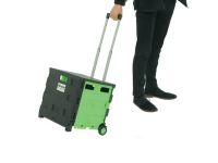 Folding plastic box trolleys - 35kg capacity