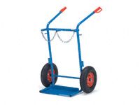Gas cylinder trolley 150kg cap, rubber tyres