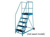 Lever brake safety step, 10 rubber covered treads