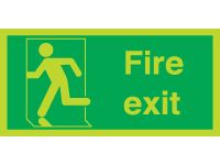 Nite-Glo Fire Exit Left Signs - 150 x 300mm