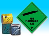 Roll of hazard diamonds - Non Flammable Gas