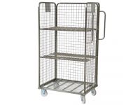 Three Sided Merchandise Picking Trolley with 2 Shelves