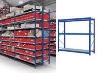 3 Shelf Longspan Starter Bays - 2400mm Wide, Steel Decks