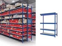 4 Shelf Longspan Extension Bays - 1200mm Wide, Steel Decks