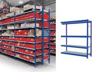 4 Shelf Longspan Extension Bays - 1800mm Wide, Steel Decks