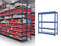 4 Shelf Longspan Starter Bays - 1800mm Wide, Steel Decks