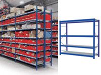 4 Shelf Longspan Starter Bays - 2400mm Wide, Steel Decks