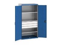 Bott Cubio Kitted Cupboard with Perfo Doors, 3 Drawers and 3 Shelves