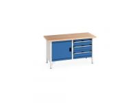 Bott Cubio Storage Bench with Cupboard, Drawers and Multiplex Worktop