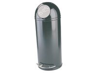 52L Steel Pedal Waste Bin In Black