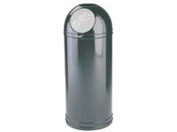 52L Steel Waste Bin In Black