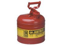 Justrite 7.5ltr cap. Metal Safety Can with swinging handles