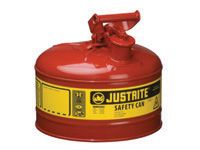 Justrite 9.5ltr cap. Metal Safety Can with swinging handles