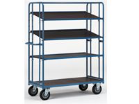Fetra Adjustable Shelf Trolley 1830x620, 4 x ply shelves