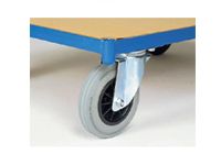 Fetra Blue/grey solid tyred castors 200mm diameter