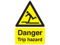 Danger Trip Hazard Safety Signs