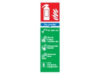 Dry Powder Fire Extinguisher Signs