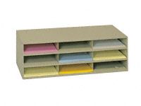 Durham mfg 9 - compartment horizontal literature rack