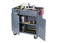Durham mfg 662-95 Mobile lockable cabinet and bin cart