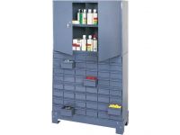 Durham mfg 655-95 Modular 48-drawer cabinet with utility cabinet
