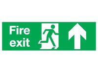 Fire Exit Arrow Up Signs