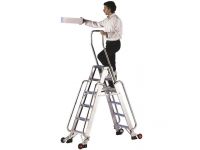 Double sided stepladder 4 tread - platform 985H