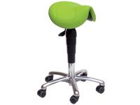 Fully adjustable saddle stool with castor base