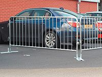 Galvanised 18 Bar Crowd Control Barrier