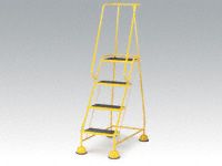 Glide-along mobile steps, 4 rubber treads