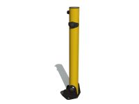 Key Lock Folding Parking Posts - Yellow and Zinc Plated