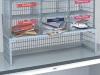 Mail sort base unit, open front & sides