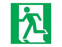 Man Running Left Fire Exit Signs