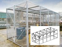 Modular High Security Galvanised Cages - 6140mm Depth