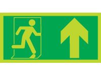 Nite-Glo Running Man and Up Arrow Signs - 150 x 300mm