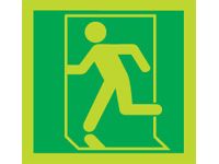 Nite-Glo Running Man Left Signs - 150 x 150mm