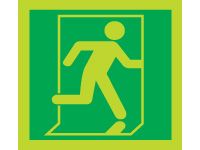 Nite-Glo Running Man Right Signs - 150 x 150mm