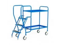 Order Picking Trolley, 3 steel trays, high model