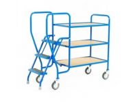 Order Picking Trolley with 2 plywood trays