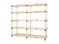 Plastic Shelving Bays 1500mm Wide With 5 Shelves
