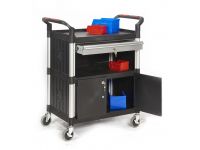 Plastic trolley with drawer &; cabinet