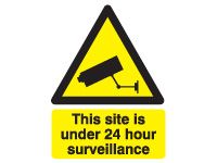 Polypropylene sign 400x300 24 hour surveillance